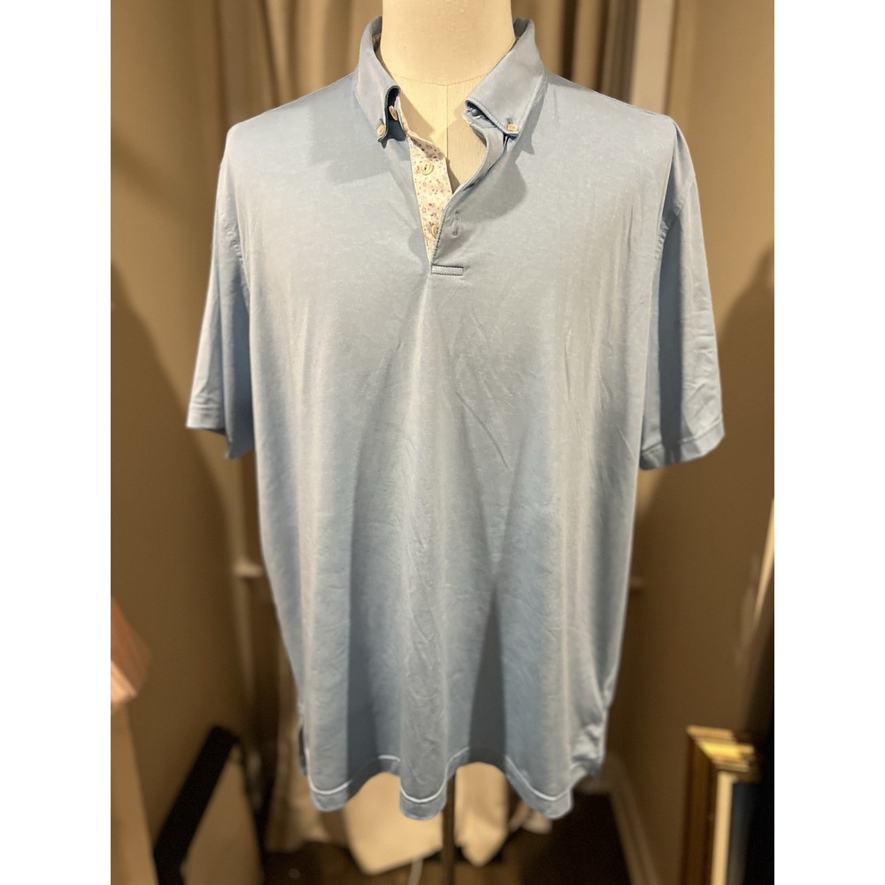 Peter Millar Summer Comfort Xl Polo‎ Golf Shirt Blue